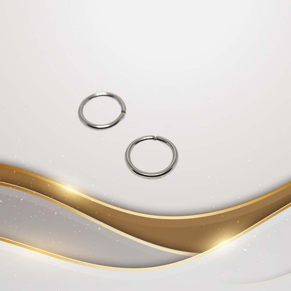 Annealed Surgical Steel Hoops 16G/1.2mm Nose Septum Body Jewelry 5/16" Pair